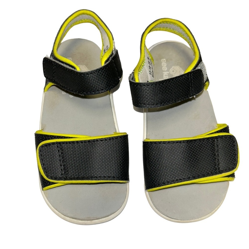 SEE Kai Run basic Logan black Boys Sandals size 9 kids water shoes